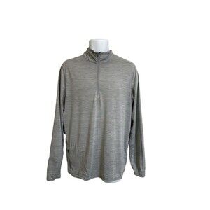 Vuori Men's XL Ease Performance Half Zip Pullover Top Light Heather Grey